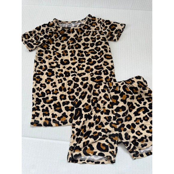 Girls Toddler Lana Posh Peanut Leopard Two Piece Pajamas Short Sleeve Size 2T - Picture 1 of 3